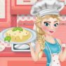 Elsa cooking Spaghetti