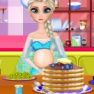 Pregnant Elsa Cooking Pancakes