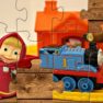 Masha and the Bear at Train Station