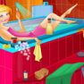 Princess Cinderella Bathroom Cleaning